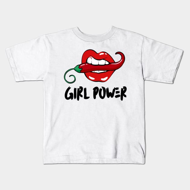 Girl Power, Strong women, inspirational, gift for her Kids T-Shirt by twitaadesign